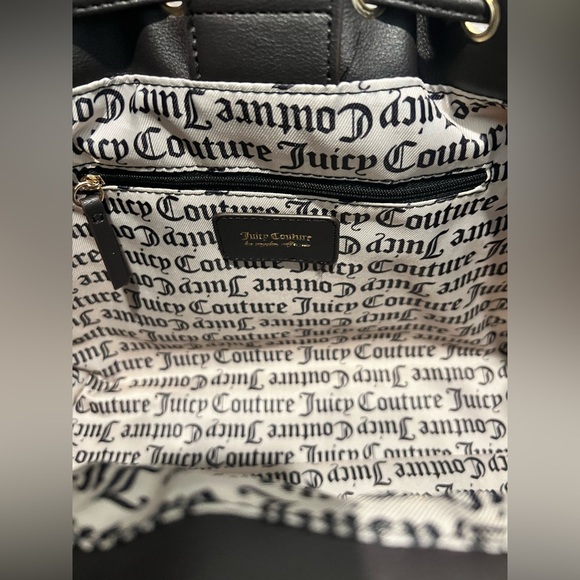 Juicy Couture Black and Cream Tote with Pink Accents - Picture 8 of 10